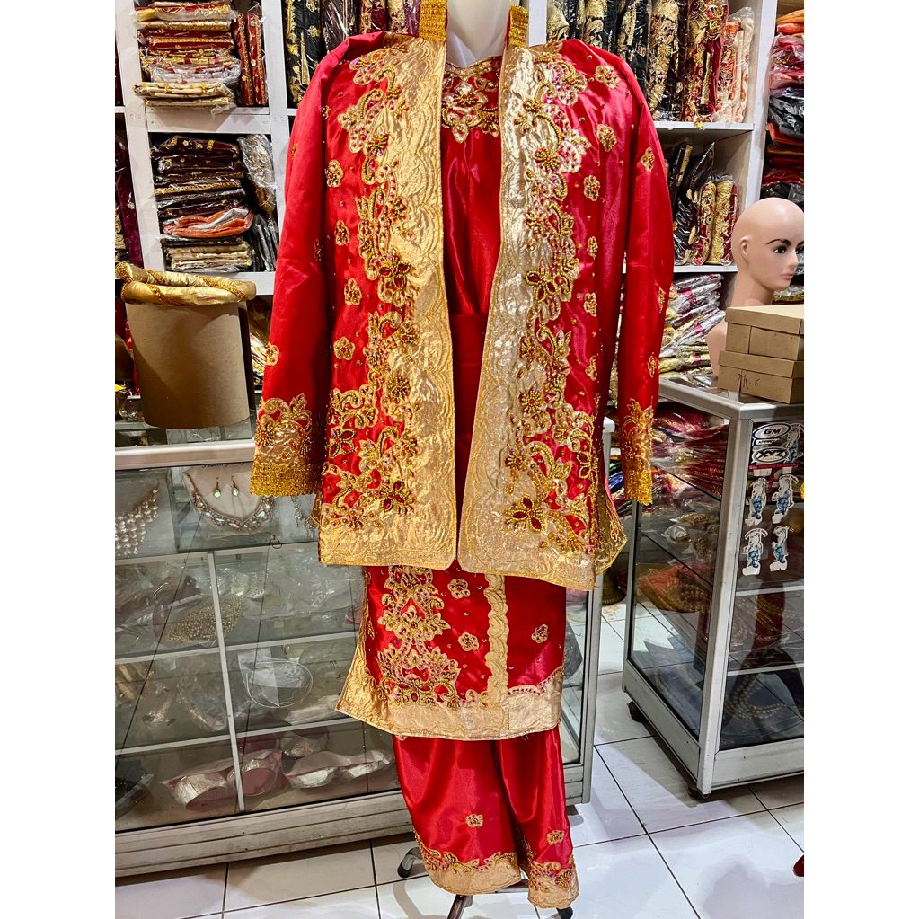 Baju Laki Laki Penganten Minang Saten/Baju Pengantin Pria Padang Bahan Satin