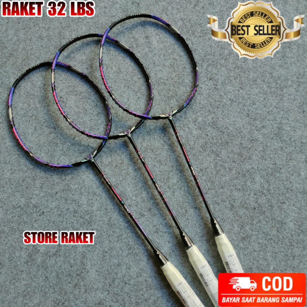 RAKET BADMINTON VIKTOR RYUGA 2 PRO 32 LBS SIAP PAKAI GRATIS TAS DAN GRIP