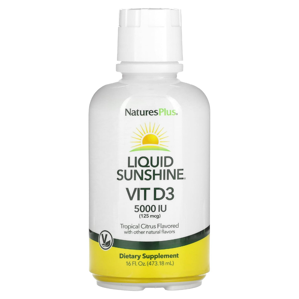NaturesPlus Vitamin D3 Tropical Citrus 125 mcg (5000 IU) 473.18 ml