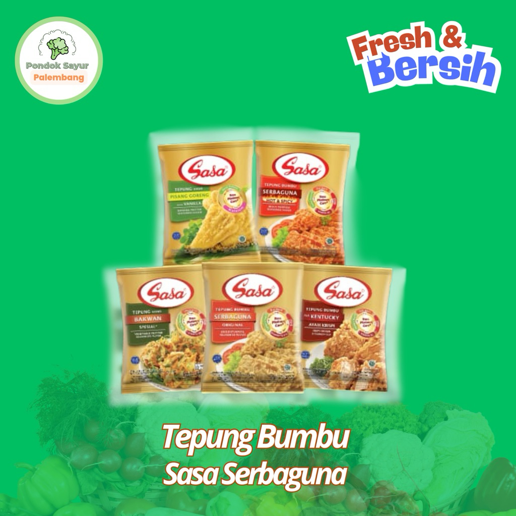

Tepung Bumbu Sasa Ayam Goreng Pisang Goreng bakwan PONDOK SAYUR FRESH PALEMBANG