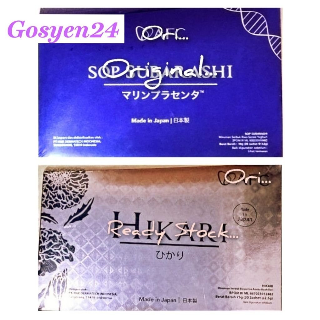 

Paket Subarashi + Hikari Vitamin Mata dan Otak exp 2027