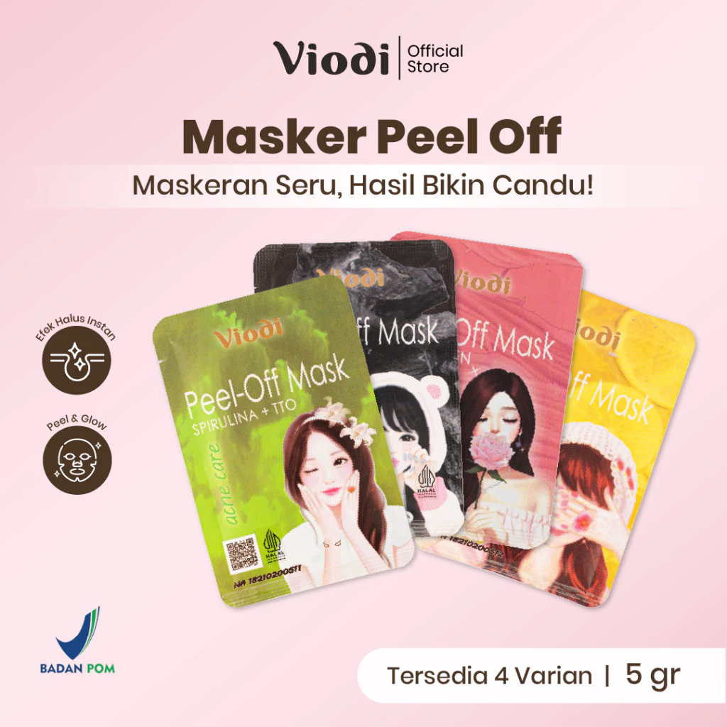 VIODI Masker Peel Off 10gr - Masker Perawatan Wajah