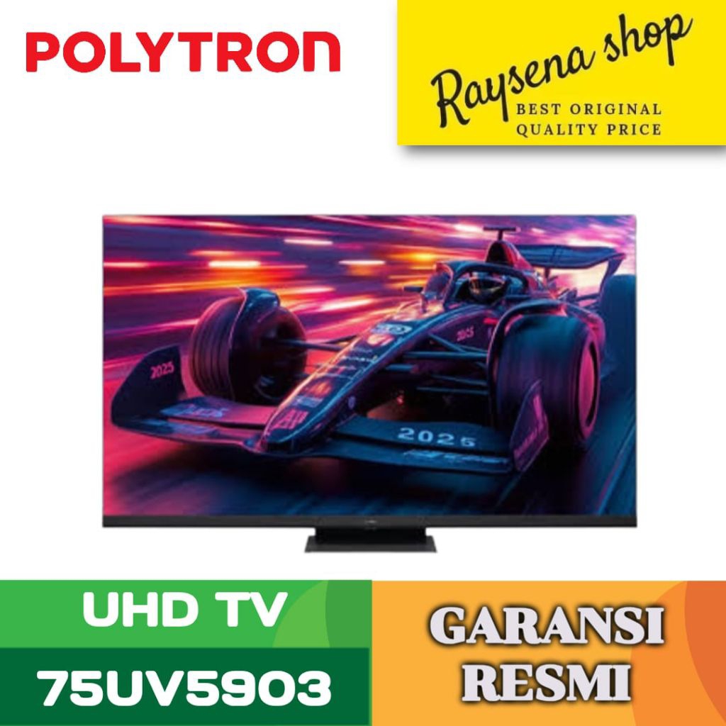 POLYTRON 75UV5903 Mini LED Quantum 4K UHD Smart Gaming TV 75 Inch 120Hz