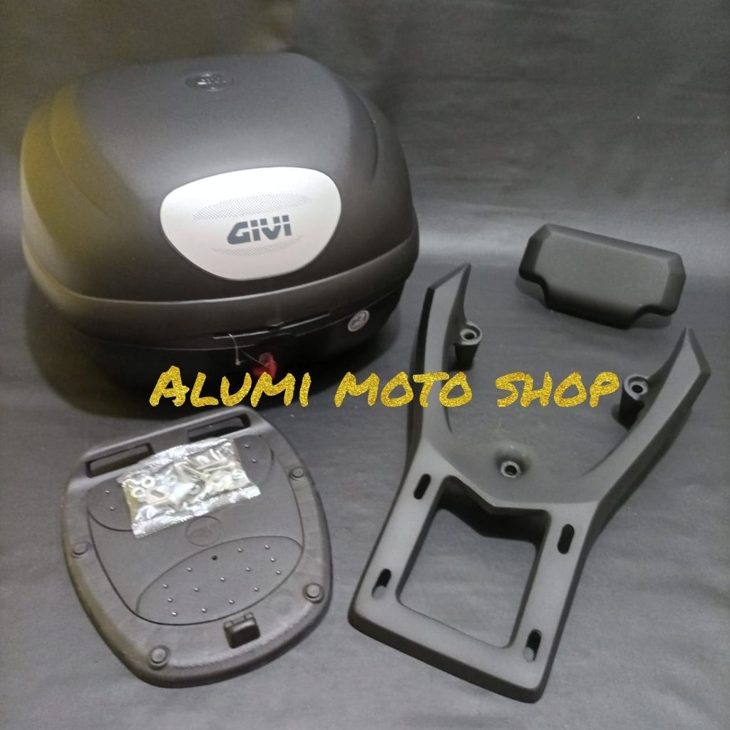 paketan top box givi E 33 komplit backrest breket box vario 125 bohlam vario 125 led old & vario 150