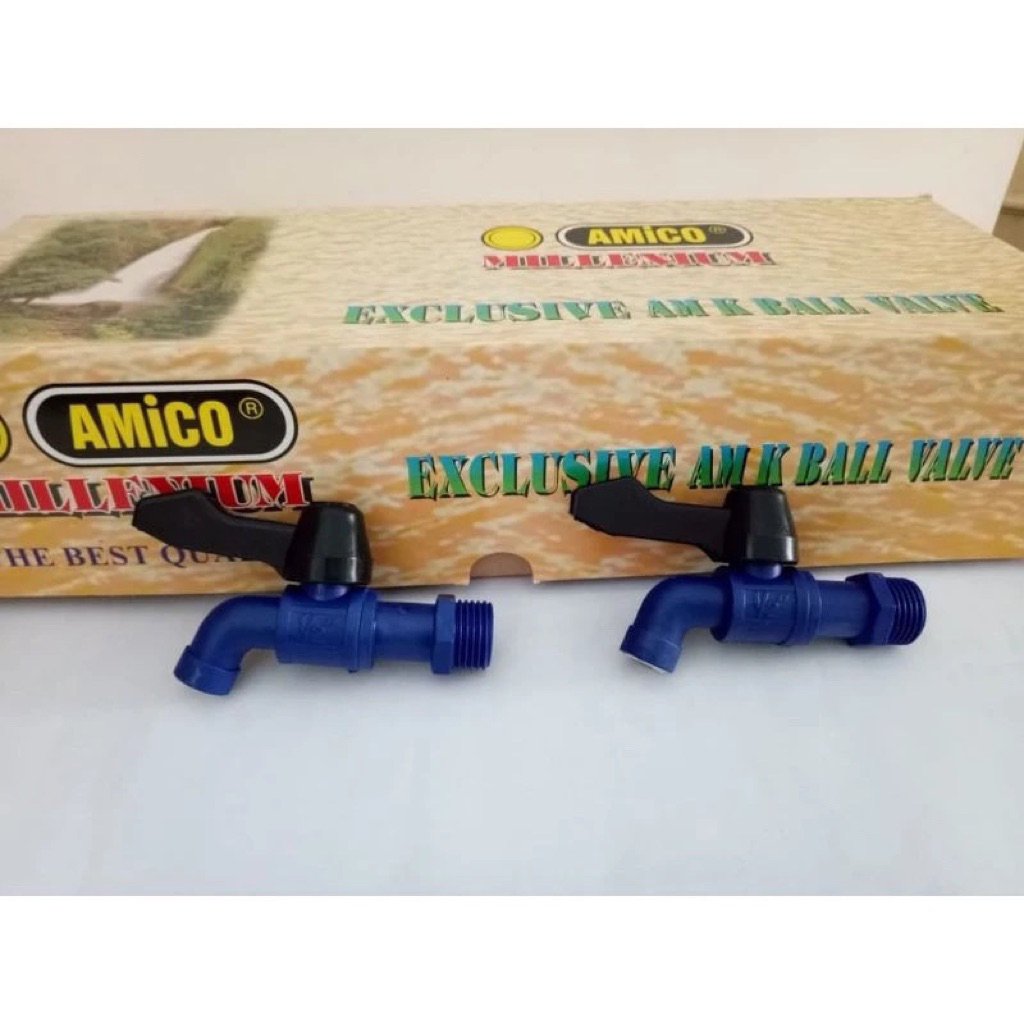 Keran Kran Air PVC Plastik Amico 1/2 inch & 3/4 inch Original
