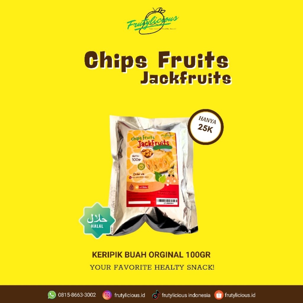 

Chips Fruits Jackfruite Keripik Buah Orginal 100gr