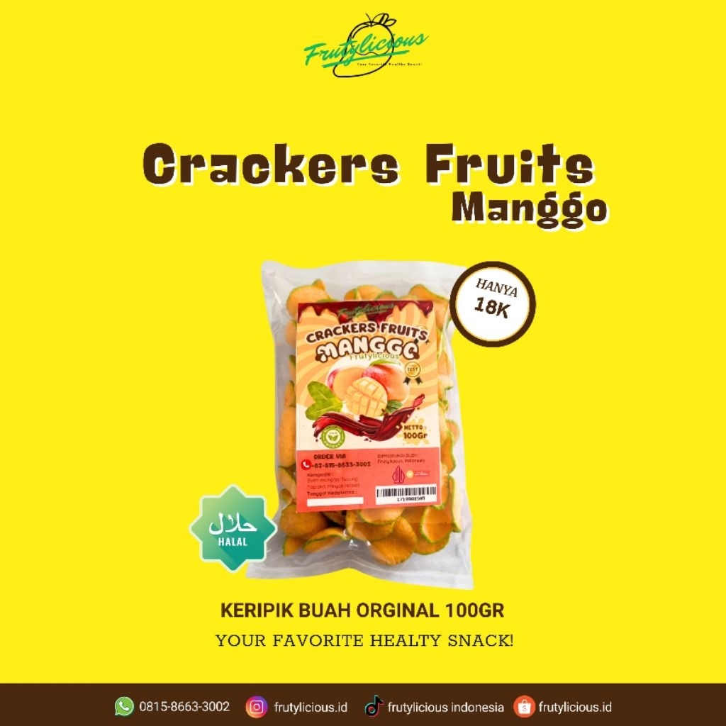 

Crackers Fruits Manggo Keripik Buah Orginal 100gr