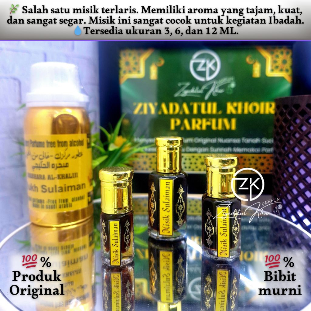 Parfum misik Sulaiman Bibit Asli Murni 100% Original