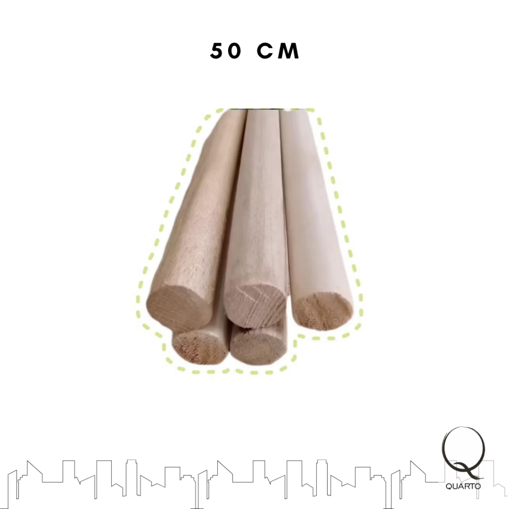 Kayu Balsa Dowel Panjang 50 cm | Stik Balsa | Bahan Maket Arsitektur | Teknik Sipil | Aero