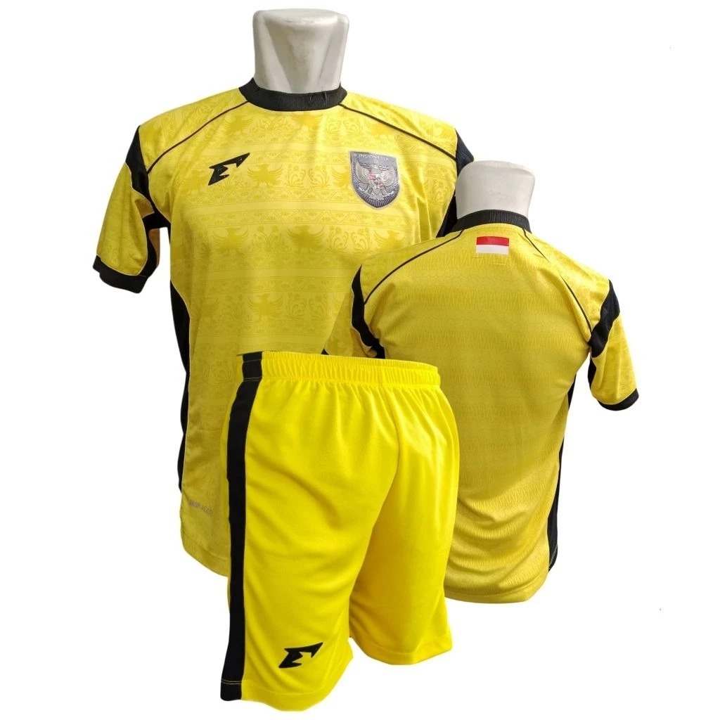 PREMIUM SETELAN BAJU CELANA JERSEY BOLA TIMNAS INDONESIA TERBARU 2025 ERSPO GK KIPER KUNING GRADE OR