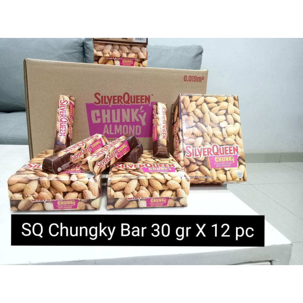 

Silverqueen Chungky Bar Cashew 26 gr 1 Box isi 12 Pcs
