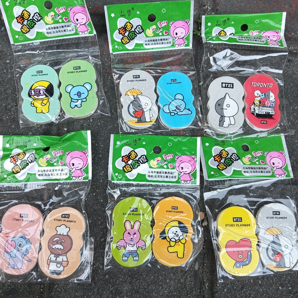 

2 Pcs Penghapus Pensil Motif Kartu Lucu Eraser Fancy Pencil Grosir