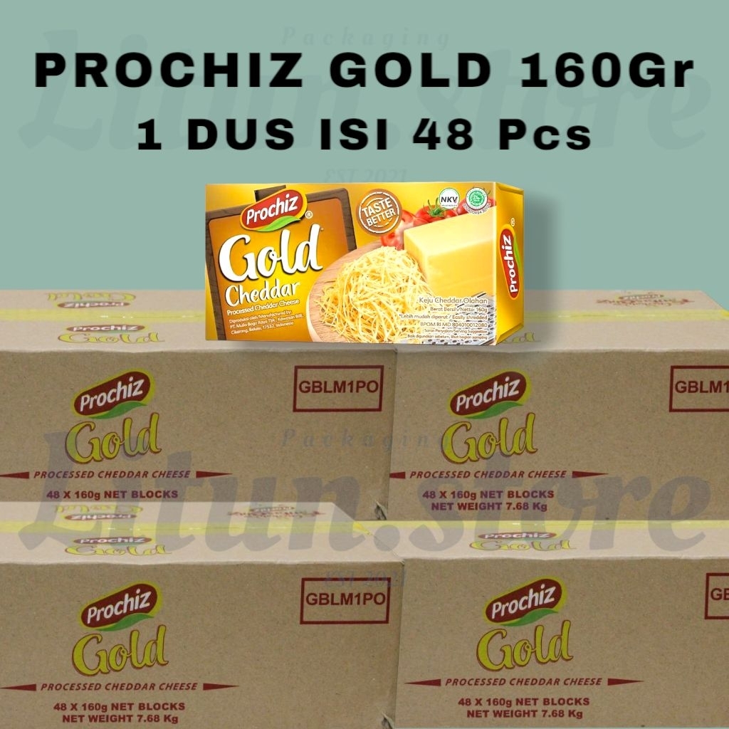 

[HARGA 1 DUS] PROCHIZ GOLD 160GR 1 DUS ISI 48 PCS EXPIRED 2026 KEJU OLAHAN LEMBUT DAN PADAT