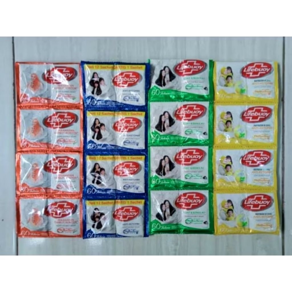 {LIFEBUOY SHAMPOO}SHAMPOO LIFEBUOY 1RENCENG/12SACHETX10ML.