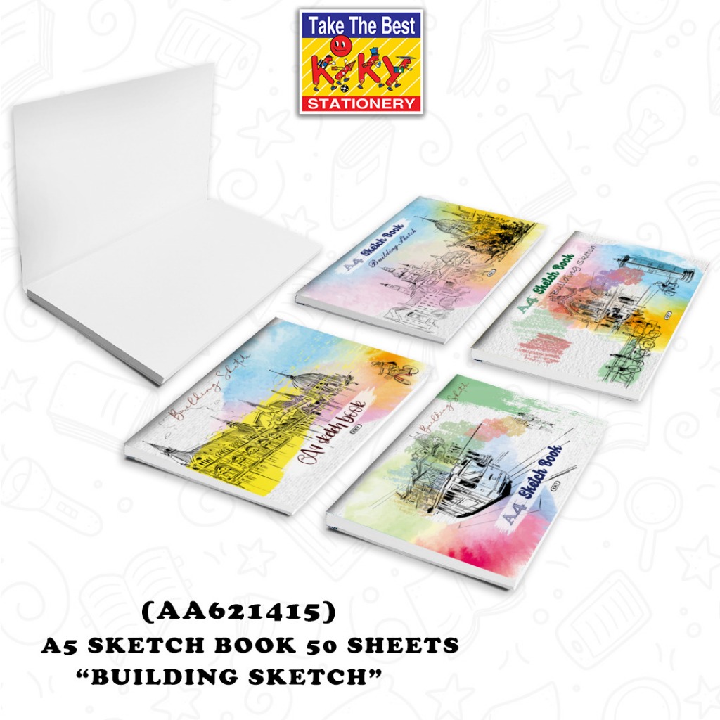

KIKY Sketch Book / Buku Sketsa Ukuran A5 (Uk. 21 x 14.6 cm) Isi 50 Lembar (1 Pcs)