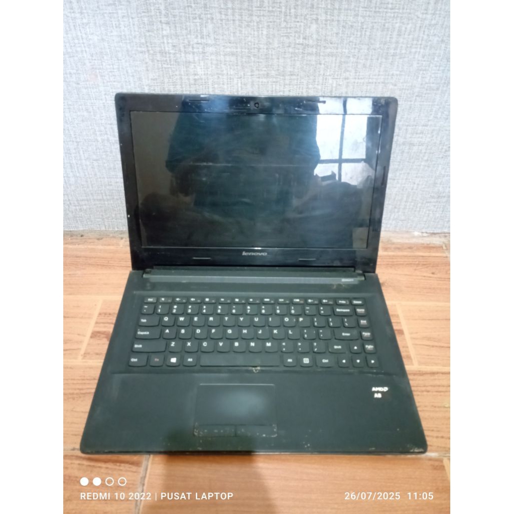 Laptop Lenovo G40-45 80E1 AMD8 Ram2 DDR3 Kondisi Mati Lcd14in mulus gambling unit blm cek detail Cas