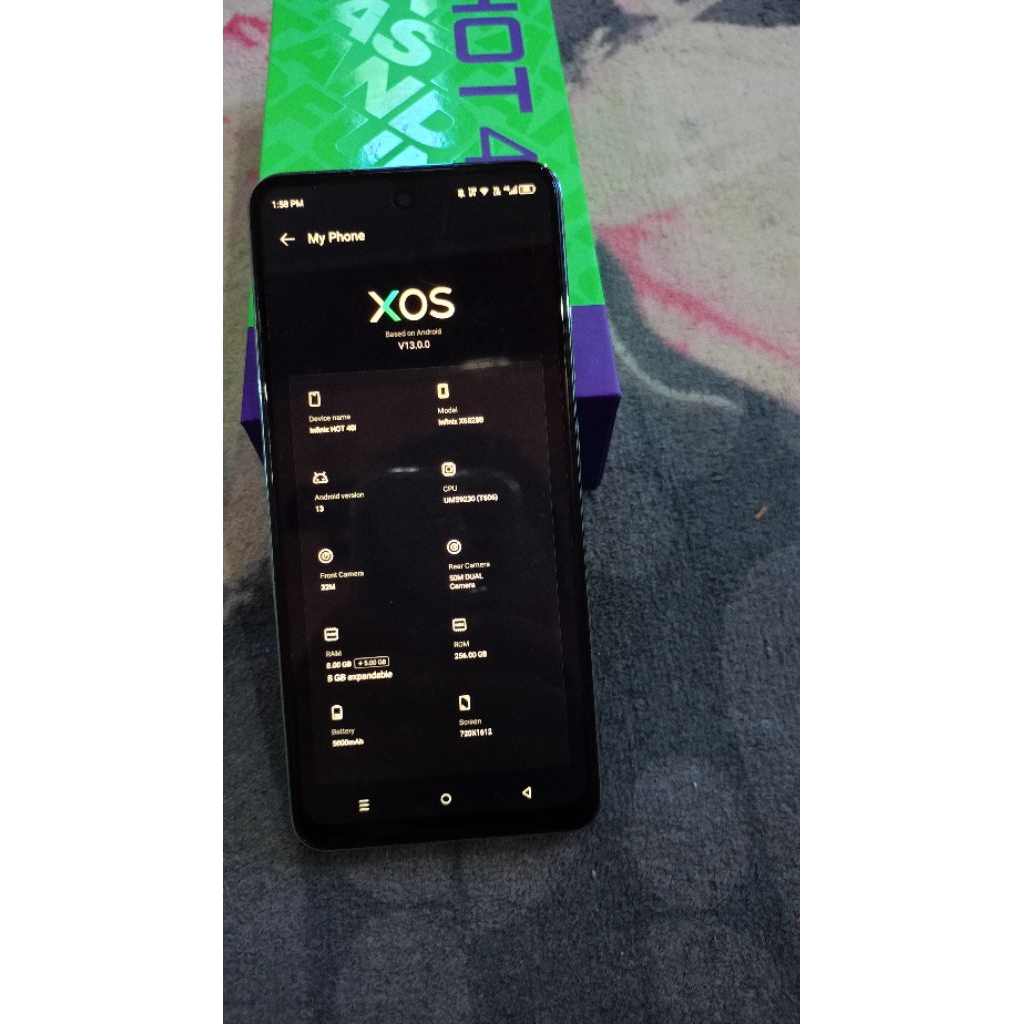 hp infinix hot 40i ram 8/256