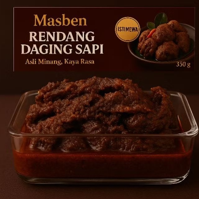 

rendang daging sapi padang 500 gr instan