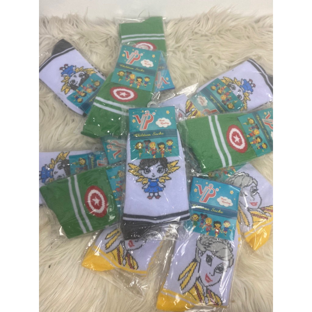 (grosir)6pcs kaos kaki TK karakter , kaos kaki anak , kaos kaki paud , kaos kaki motif anak