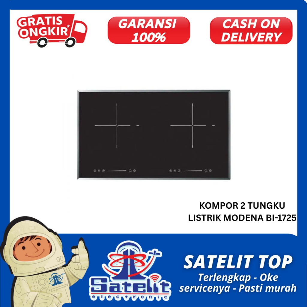 KOMPOR 2 TUNGKU LISTRIK MODENA BI-1725