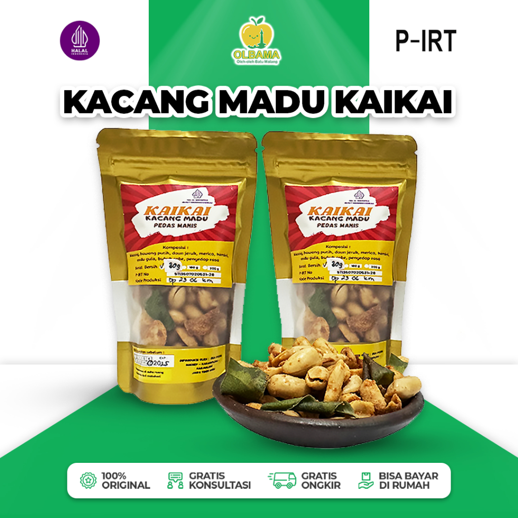 

Kacang Goreng Bawang Jeruk Purut / Kacang Madu Pedas Manis 80gr Original Oleh Oleh Khas Batu Malang