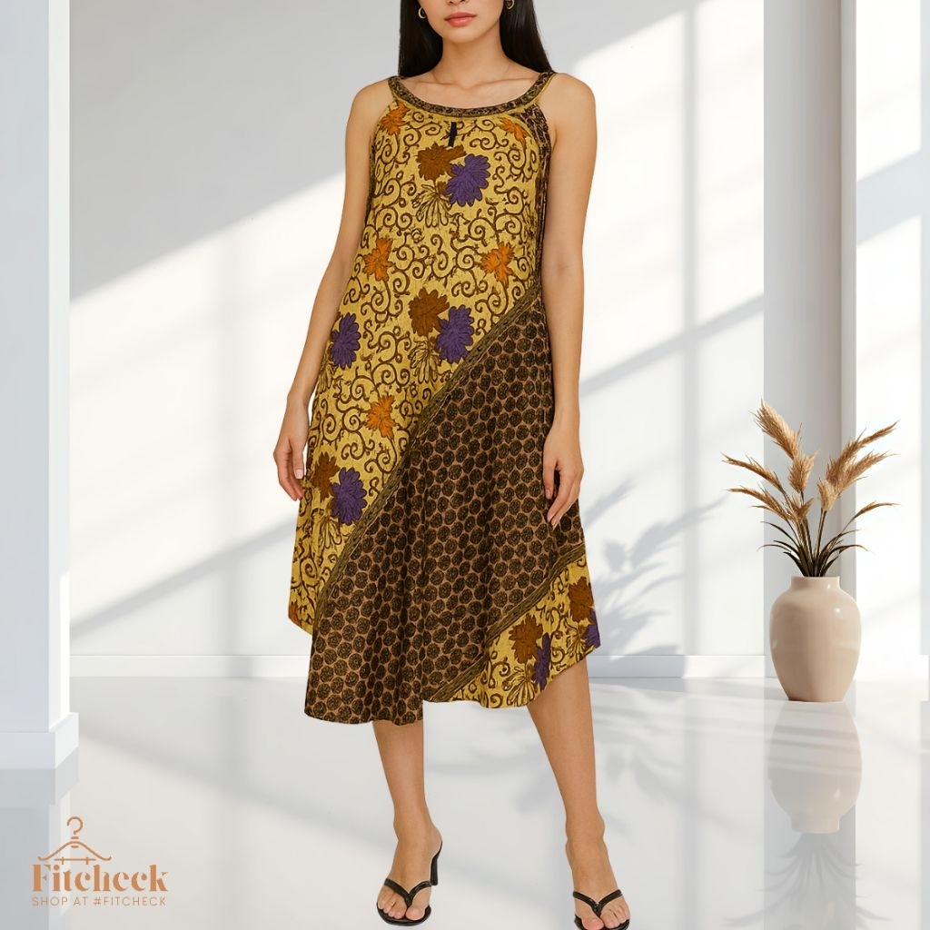 D48 - Dress Batik Wanita Daster Batik Dress Batik Jogja Baju Bumil Mini Dress Batik