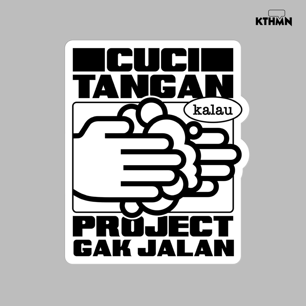 

Cuci Tangan (Monokrom) - Sticker | SS - 211