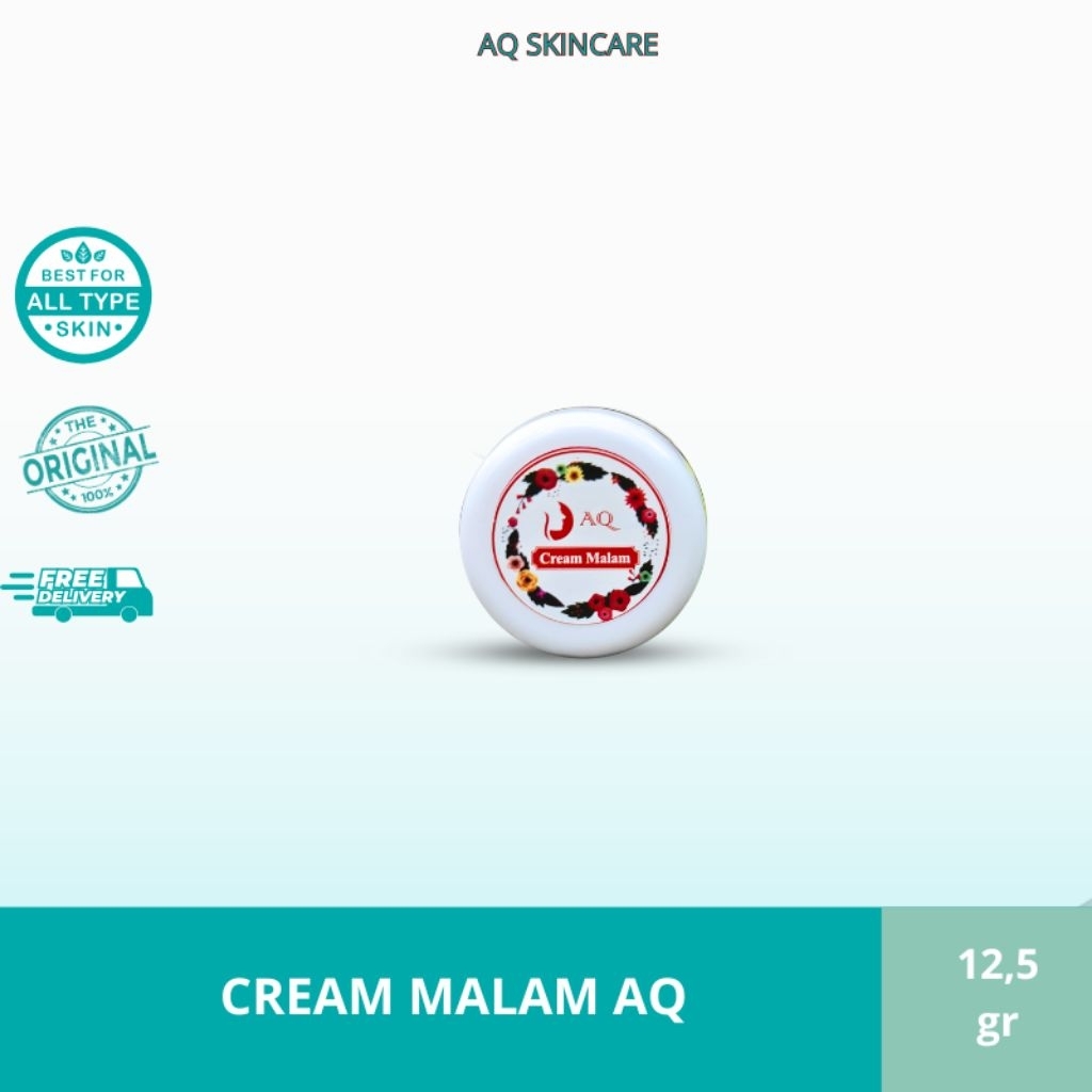 Cream Malam Aq | Krim Pelembab | Glowing Mencerahkan Wajah