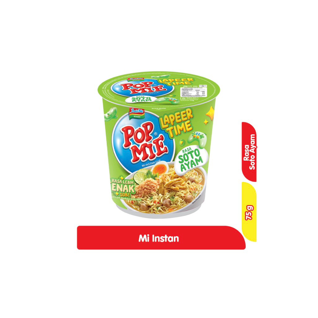 

1 DUS ISI 24 cup POP MIE MI INSTAN LAPEER TIME SOTO AYAM 75 gr