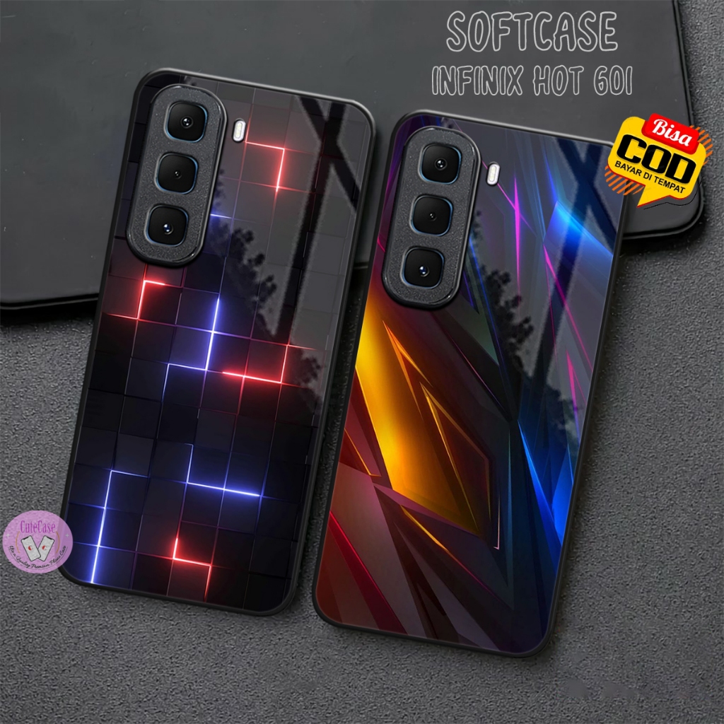 (CC113)CASING GLASS INFINIX HOT 60i CASING GLOSSY INFINIX HOT 60i CASE KACA INFINIX HOT 60i SOFTCASE