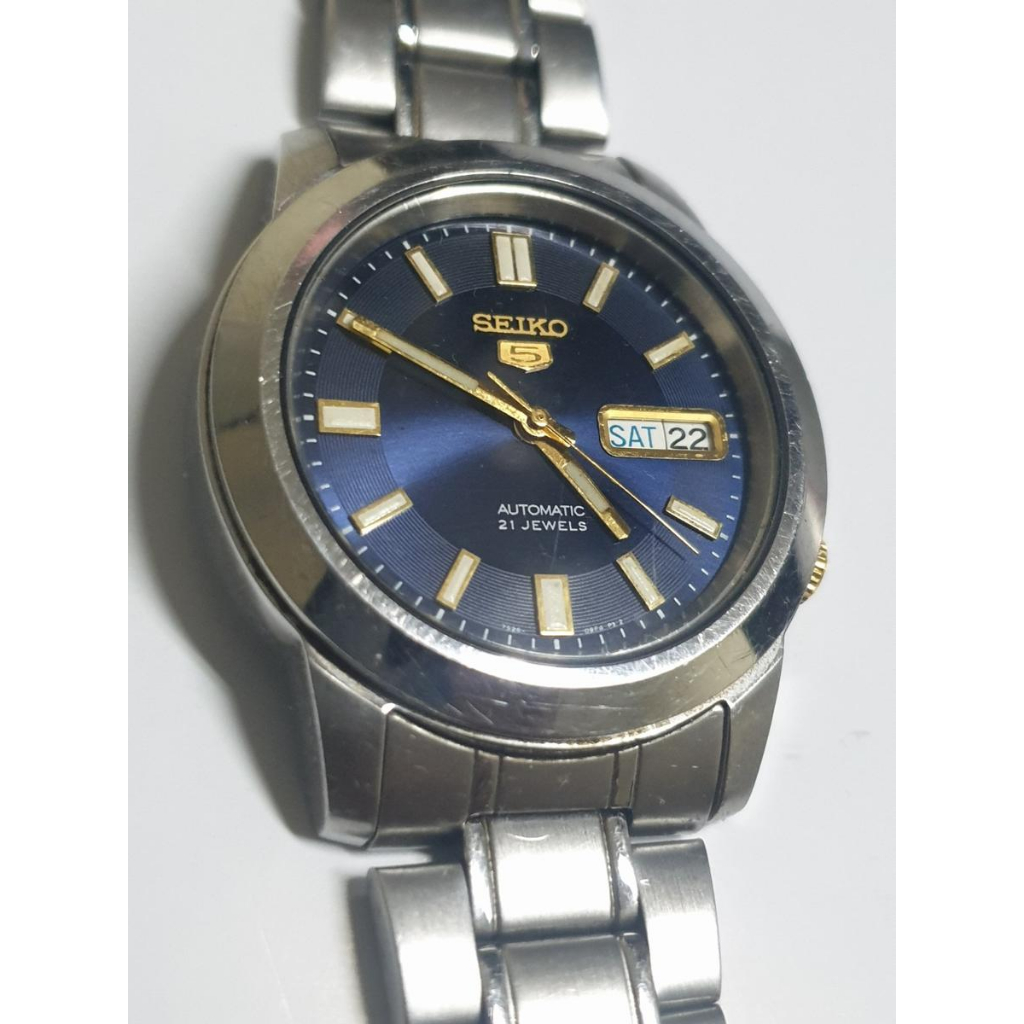 Seiko 5 Automatic, 21 Jewel, Blue Dial, 7S26