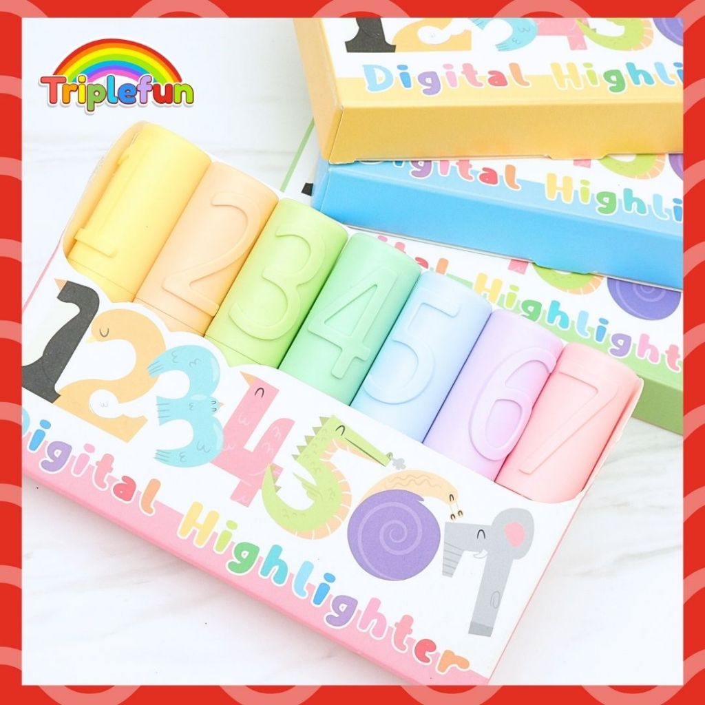 

Highlighter One Meter Sunshine MD-116 Angka Set 1-7 Penanda Halaman Buku Pastel Marker Textlinger Warna Warni