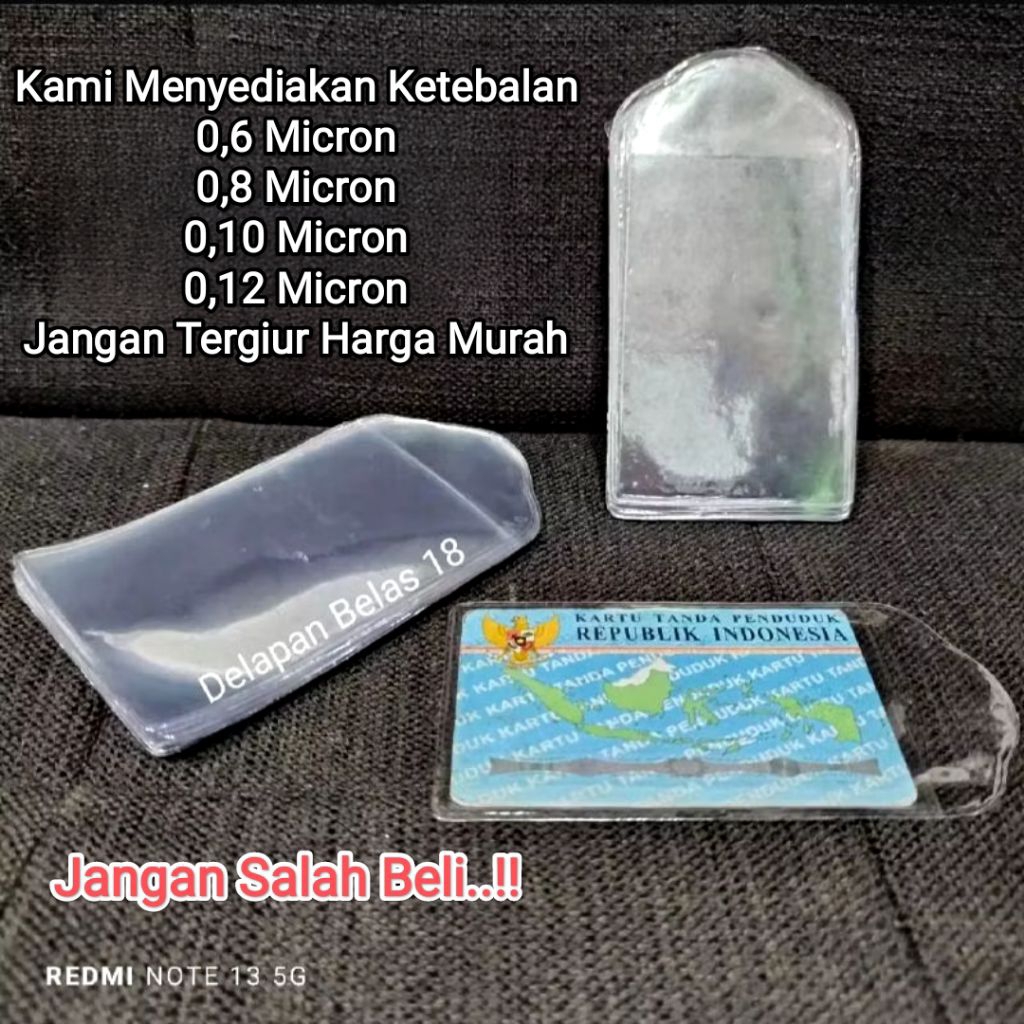 

50 Pcs Mika Pelindung Ktp,Sim,Atm Dll