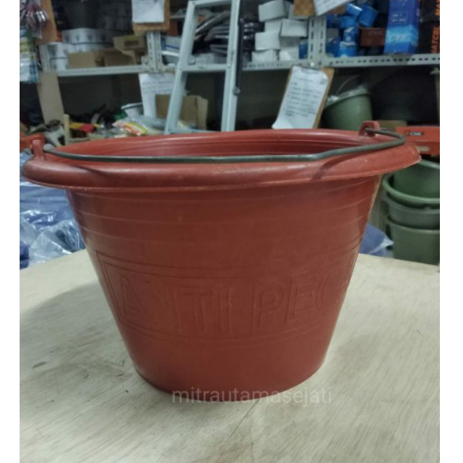 Ember Plastik 14 Ember Bangunan Orange/Merah Ember Cor Anti Pecah