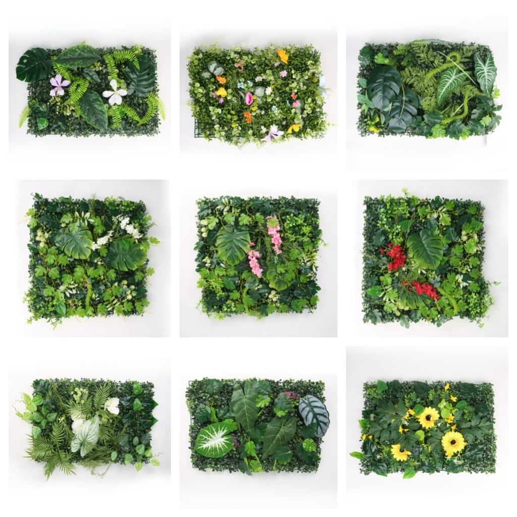 Daun Sintesis Premium Hias Ornamen Dekorasi Rumah Pagar Dinding Roll  Rumput Buatan Plastik