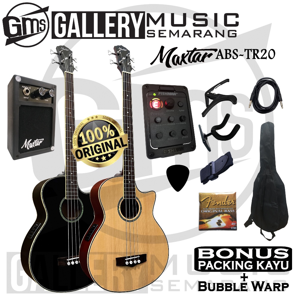 ORIGINAL Gitar Bass Akustik Elektrik Maxtar ABS-TR20 Bass Maxtar Original