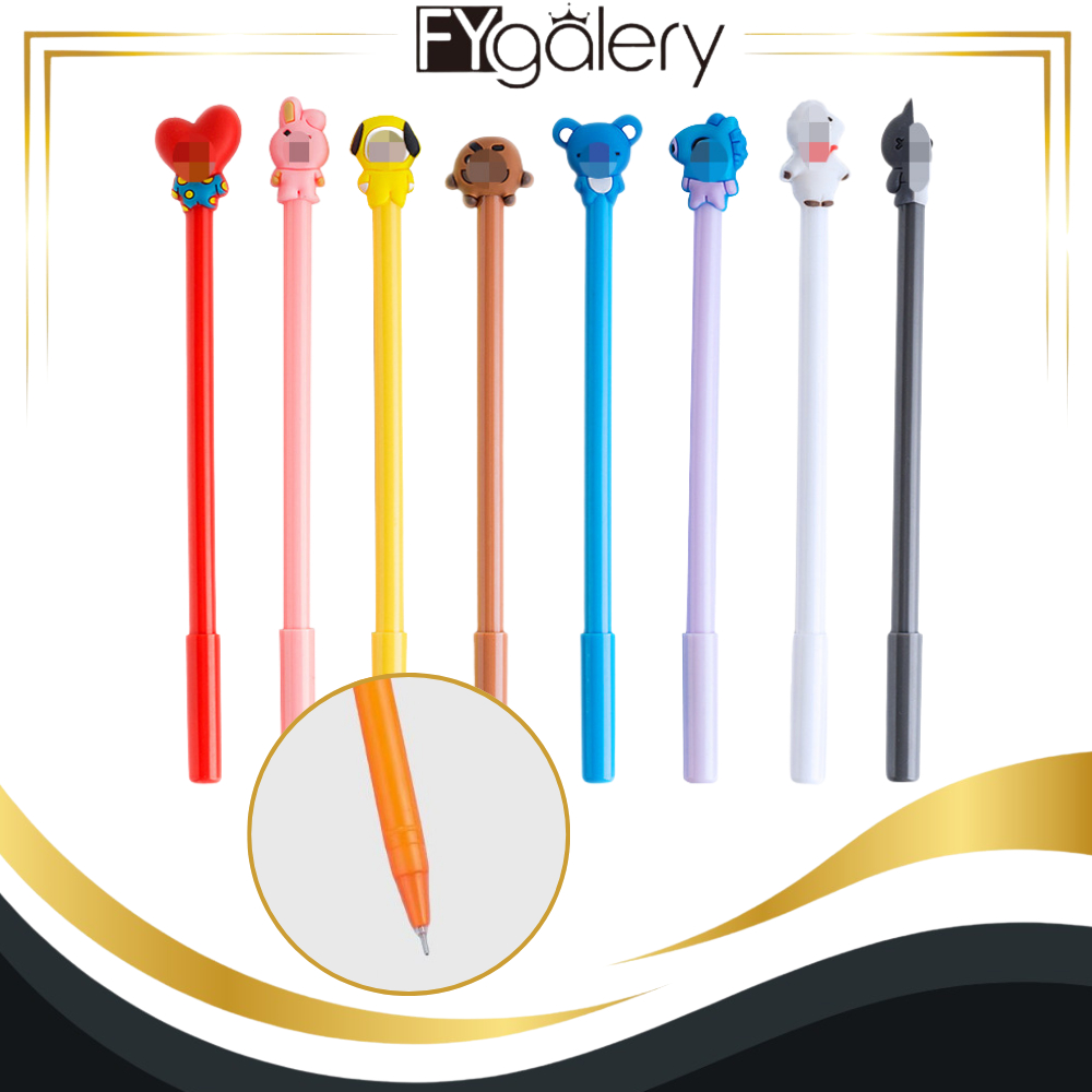 

FYgalery PENA CUTE BLACK INK GEL PEN CARTOON BALLPOINT SCHOOL STATIONERY PENA IMPORT Y1067