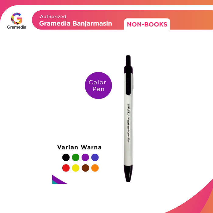 

Gramedia Banjarmasin - Color Pen Estudee Kurikku Black 01 Es-Cp619