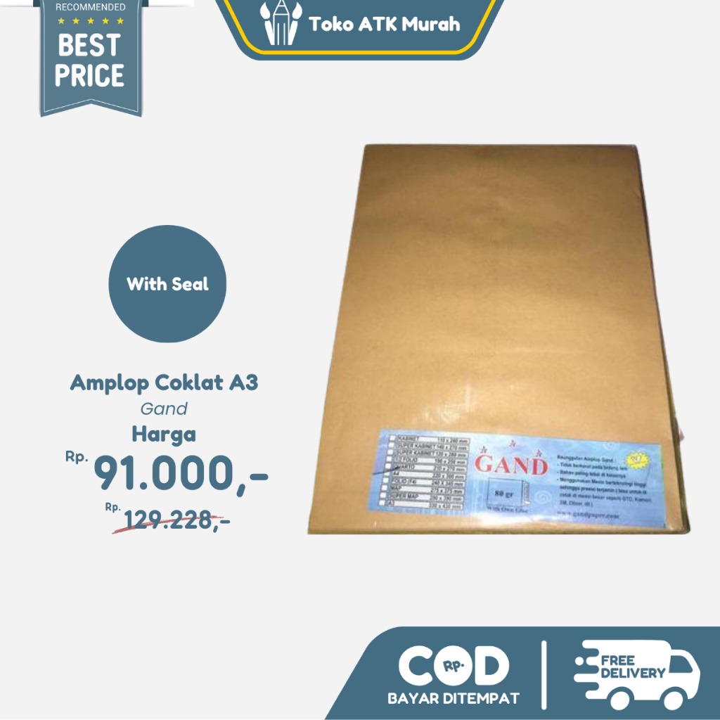 

Amplop Coklat A3 GAND - With Seal