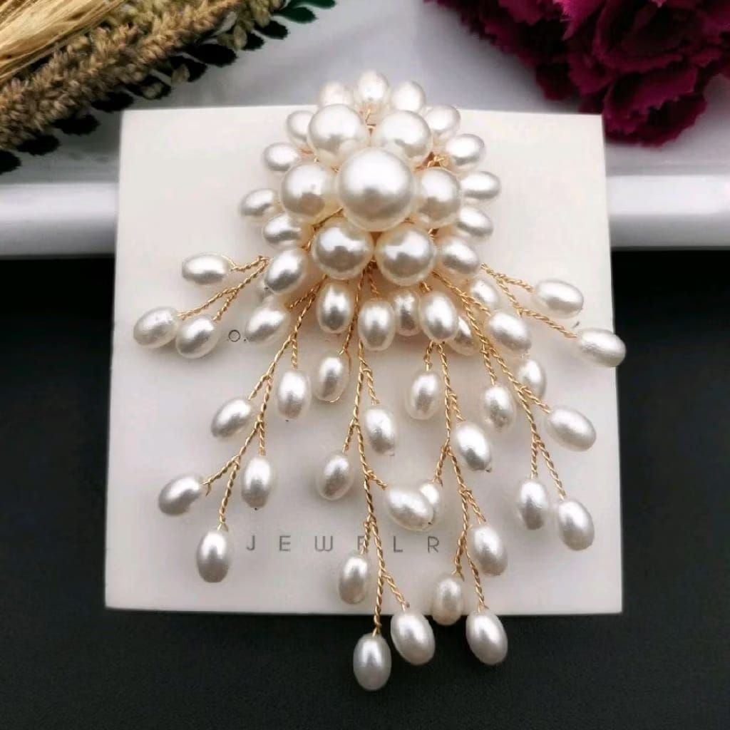 bros bunga mutiara korea / bros mutiara mewah / bros mutiara cantik / bros mutiara premium / bros te