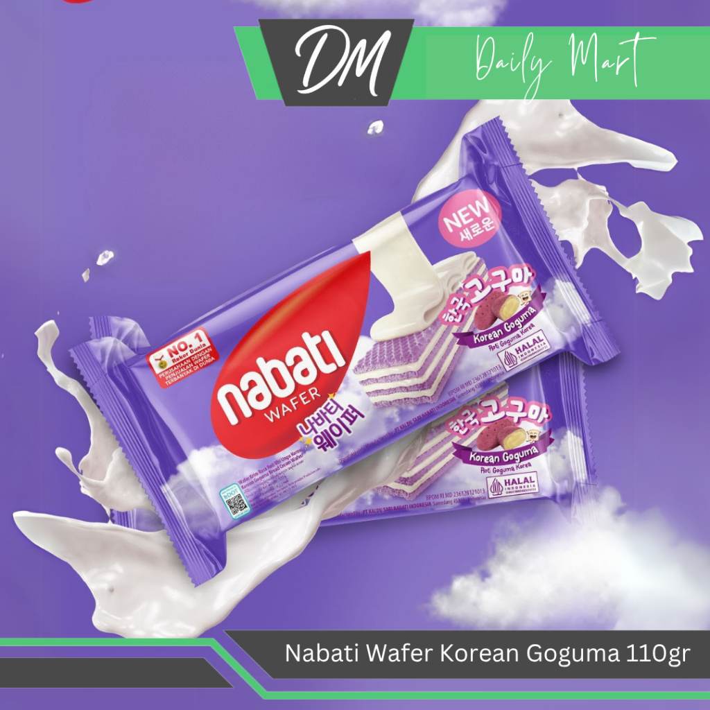 

NABATI Wafer Korean Goguma 110gr - Cemilan Rasa Taro Enak dan Murah