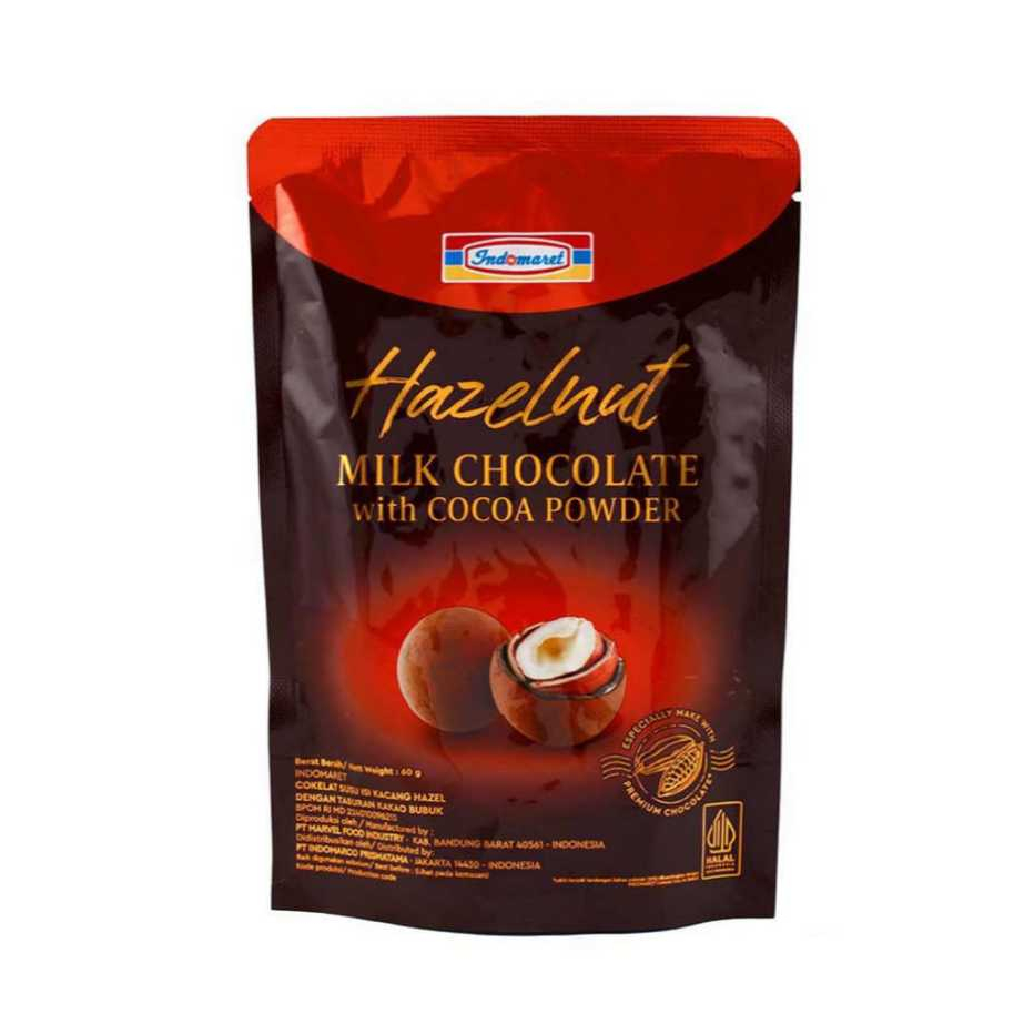 

[Belanja 25.000 Baru Bisa Diproses] Indomaret Milk Chocolate Hazelnut with Cocoa Powder 60gr