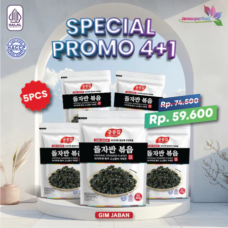 

(BELI 4 GRATIS 1) HALAL GUNGJUNG GIM JABAN 40GR / NORI TABUR / RUMPUT LAUT PANGGANG / NORI SEAWEED FLAKES
