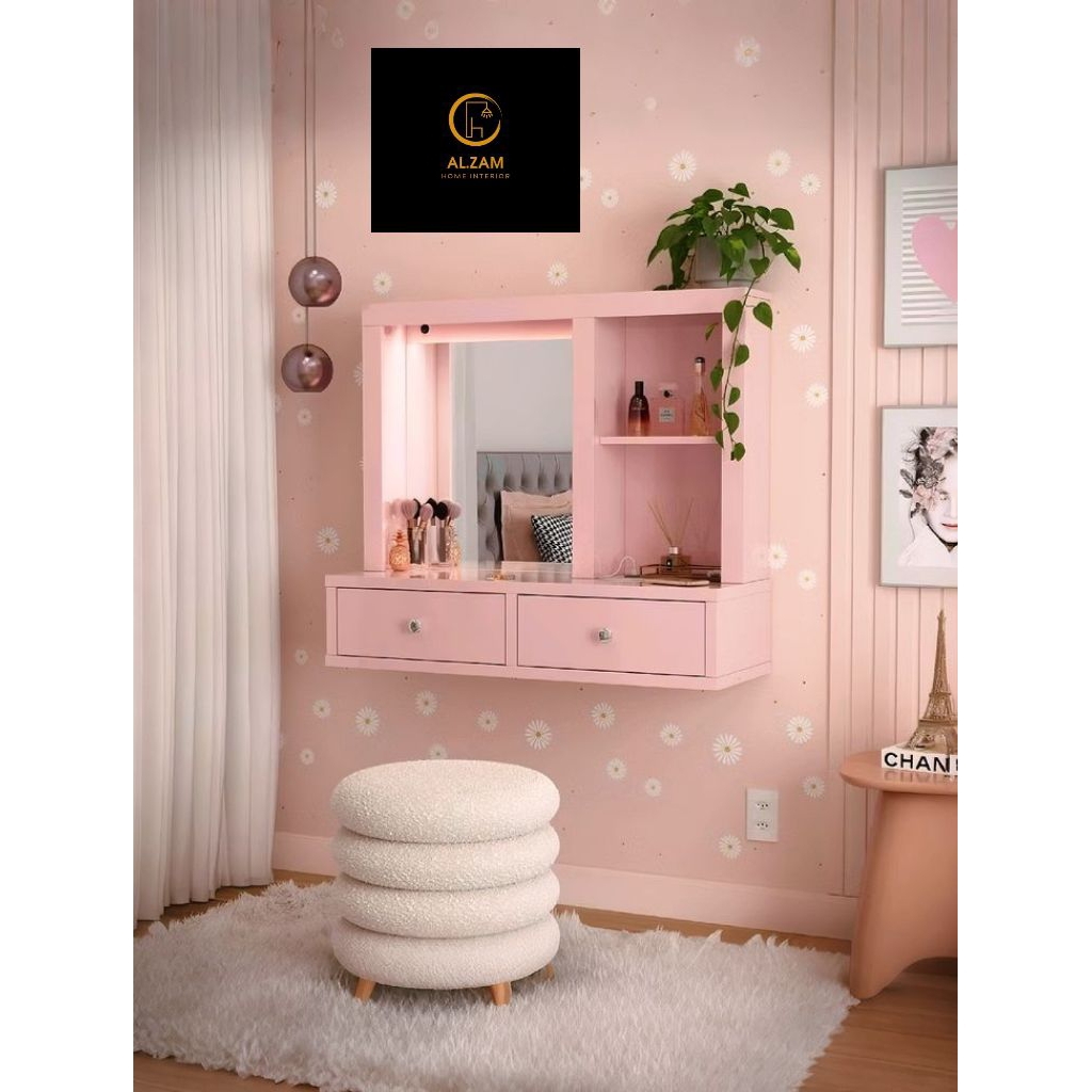 meja rias . meja rias gantung