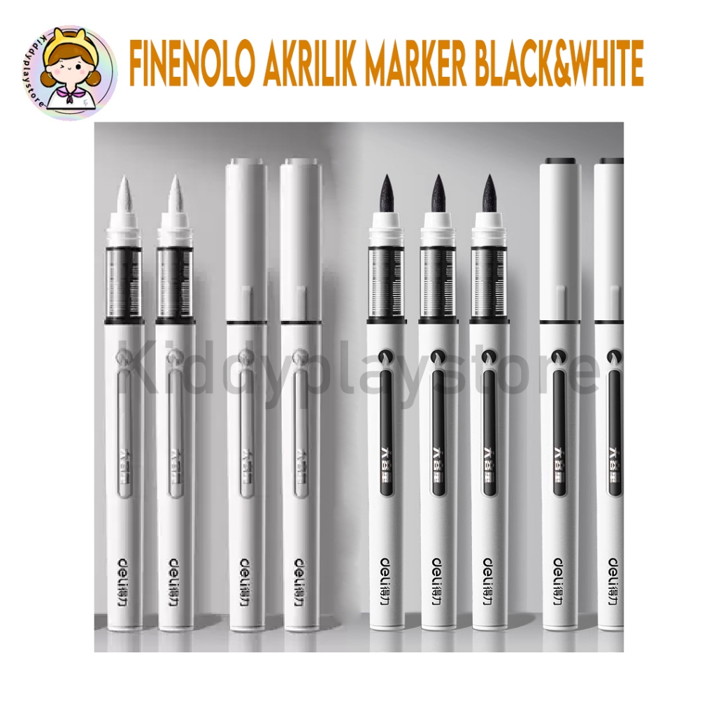 

Finenolo Akrilik Marker Warna Hitam Putih Penebal Gambar