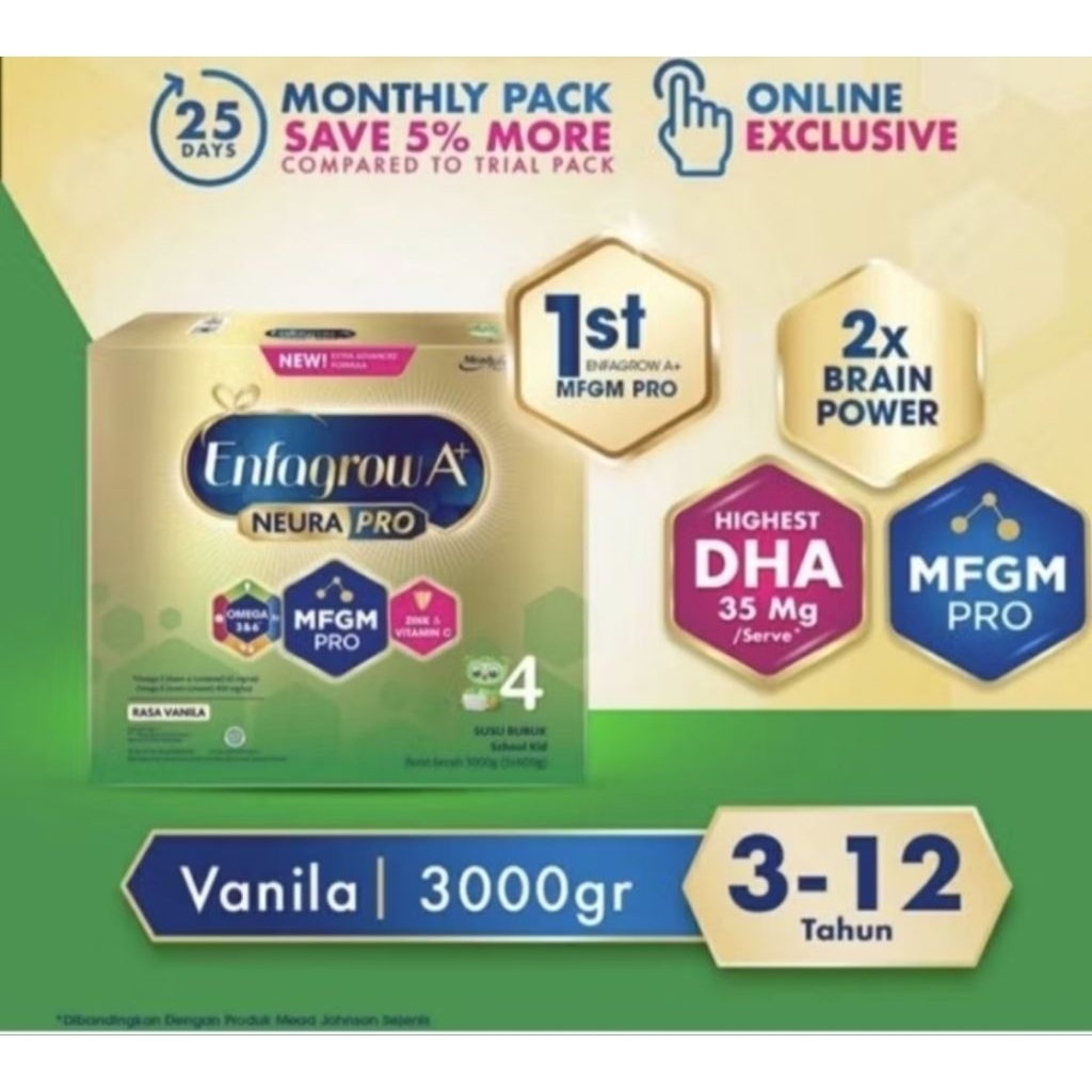 

ENFAGROW 4 VANILA RASA VANILA 3000 GR 3000 GRAM