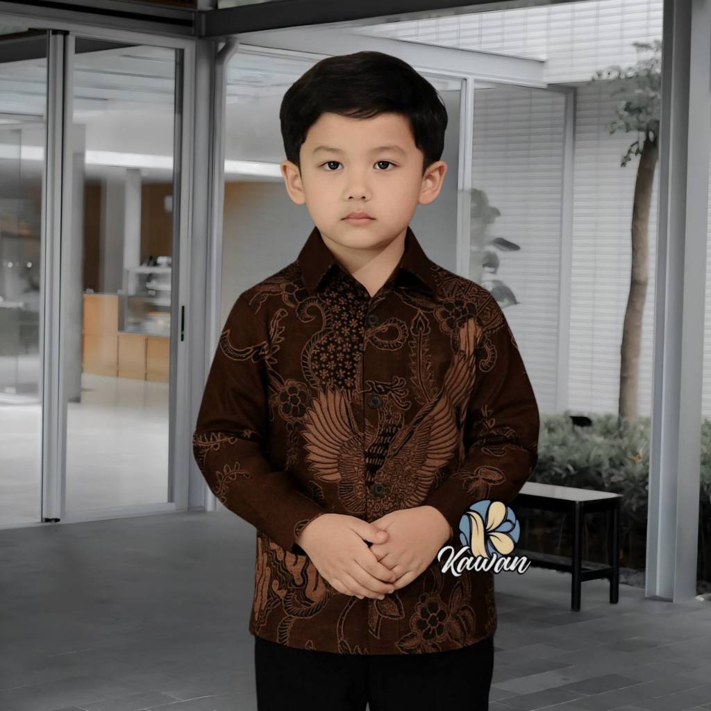 Garansi Terbaru Kemeja Batik Pria Soang Mahogany Brown Coklat Mahogany Ayah Dan Batik Anak Cowok