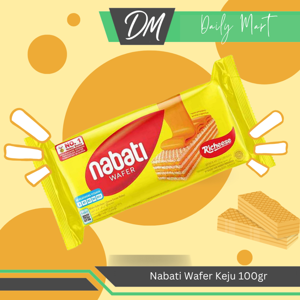 

NABATI Wafer Keju 110gr - Cemilan Rasa Cheese Enak dan Murah
