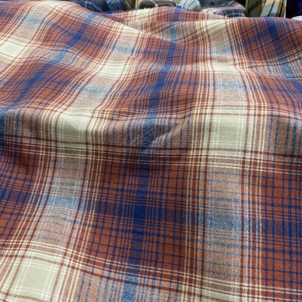 kain katun flanel UNIQLO kain katun flanel Kotak-kotak meteran harga per 0,5 meter