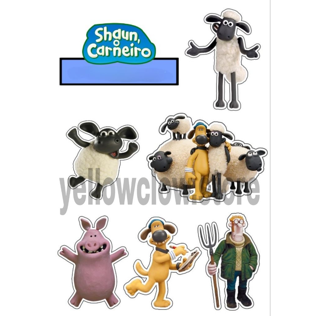 Topper Shaun The Sheep/Topper Kue Ulang Tahun Shaun The Sheep